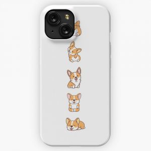 Corgi Puppy Fun iPhone 15 Slim Phone Case Cover