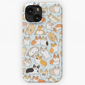 Corgilicious Corgi Doodle iPhone 15 Slim Phone Case Cover