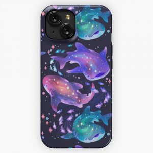 Cosmic Whale Shark iPhone 15 Slim Phone Case Cover