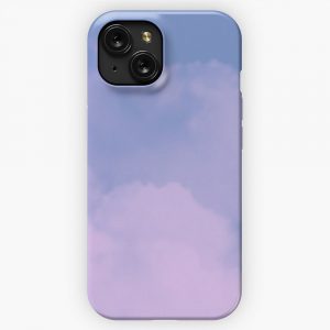 Cotton Candy Clouds Pattern Ii Bluepink iPhone 15 Slim Phone Case Cover