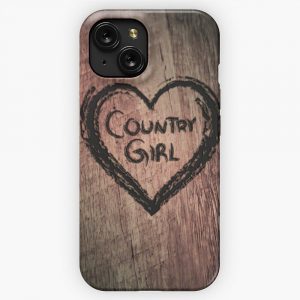 Country Girl Heart Etched Out Of Tree iPhone 15 Slim Phone Case Cover