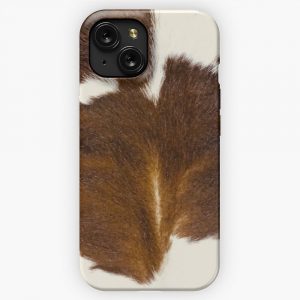 Cow Print Faux Smooth Print iPhone 15 Slim Phone Case Cover