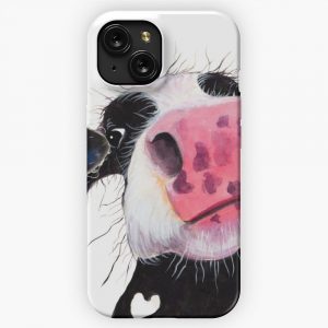 Cow Print The Nosey Cows By Shirley Macarthur iPhone 15 Slim Phone Case Cover