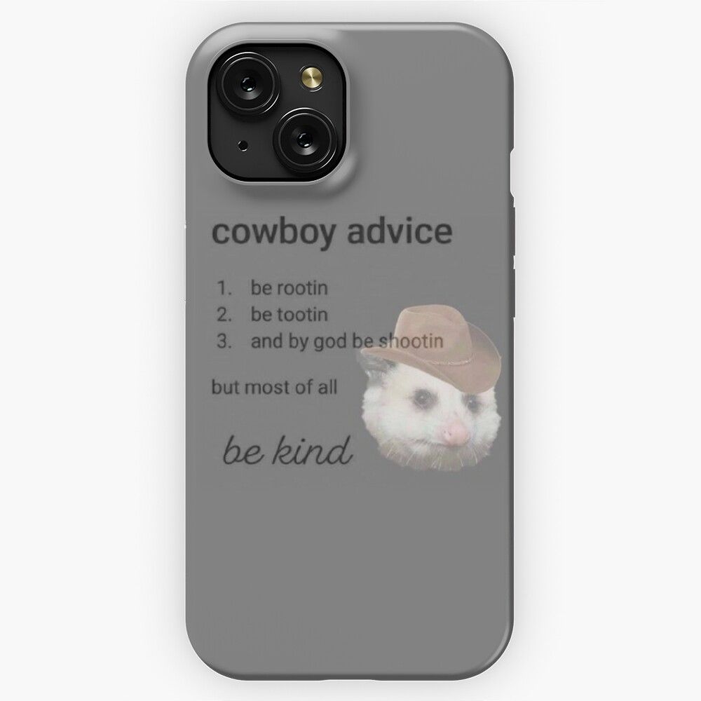 Cowboy Advice iPhone 15 Slim Phone Case Cover