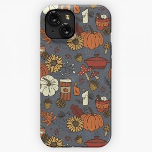 Cozy Fall Vibes Pattern iPhone 15 Slim Phone Case Cover