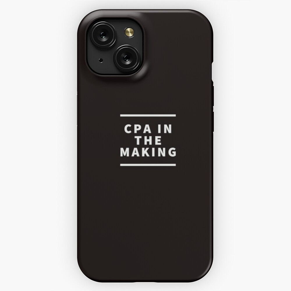 Cpa In The Making Future Cpa Stylish Text Design On Black And Color Background iPhone 15 Slim Phone Case Cover