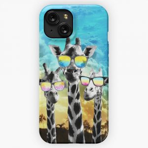 Crazy Cool Giraffe iPhone 15 Slim Phone Case Cover