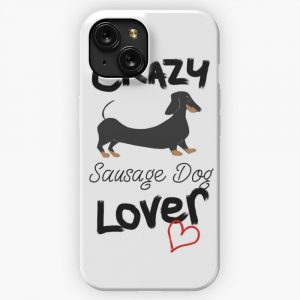 Crazy Sausage Dog Lover Dachshund iPhone 15 Slim Phone Case Cover