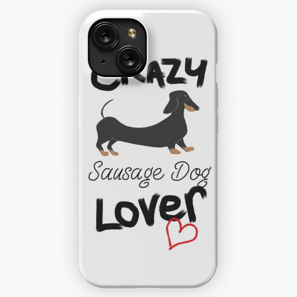 Crazy Sausage Dog Lover Dachshund iPhone 15 Slim Phone Case Cover