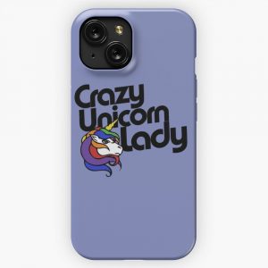 Crazy Unicorn Lady iPhone 15 Slim Phone Case Cover