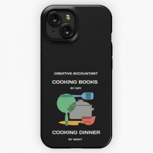 Creative Accountant Cooking Books By Day Cooking Dinner By Night iPhone 15 Slim Phone Case Cover