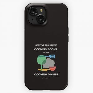 Creative Bookkeeper Cooking Books By Day Cooking Dinner By Night iPhone 15 Slim Phone Case Cover