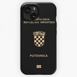 Croatia Passport iPhone 15 Slim Phone Case Cover