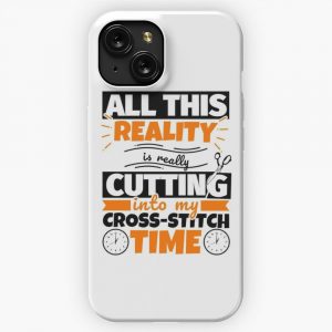 Cross Stitch Funny Saying Hobby iPhone 15 Slim Phone Case Cover