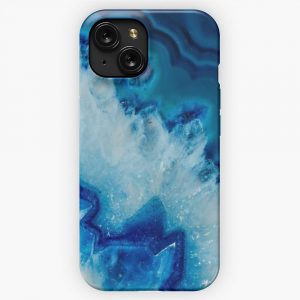 Crystal Blue Iphone Galaxy Case iPhone 15 Slim Phone Case Cover