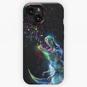 Crystal T Rex iPhone 15 Slim Phone Case Cover