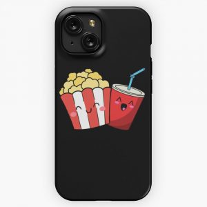 Cute Adorable Popcorn And Soda iPhone 15 Slim Phone Case Cover