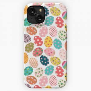 Cute And Colorful Easter Design With Patterned Eggs iPhone 15 Slim Phone Case Cover