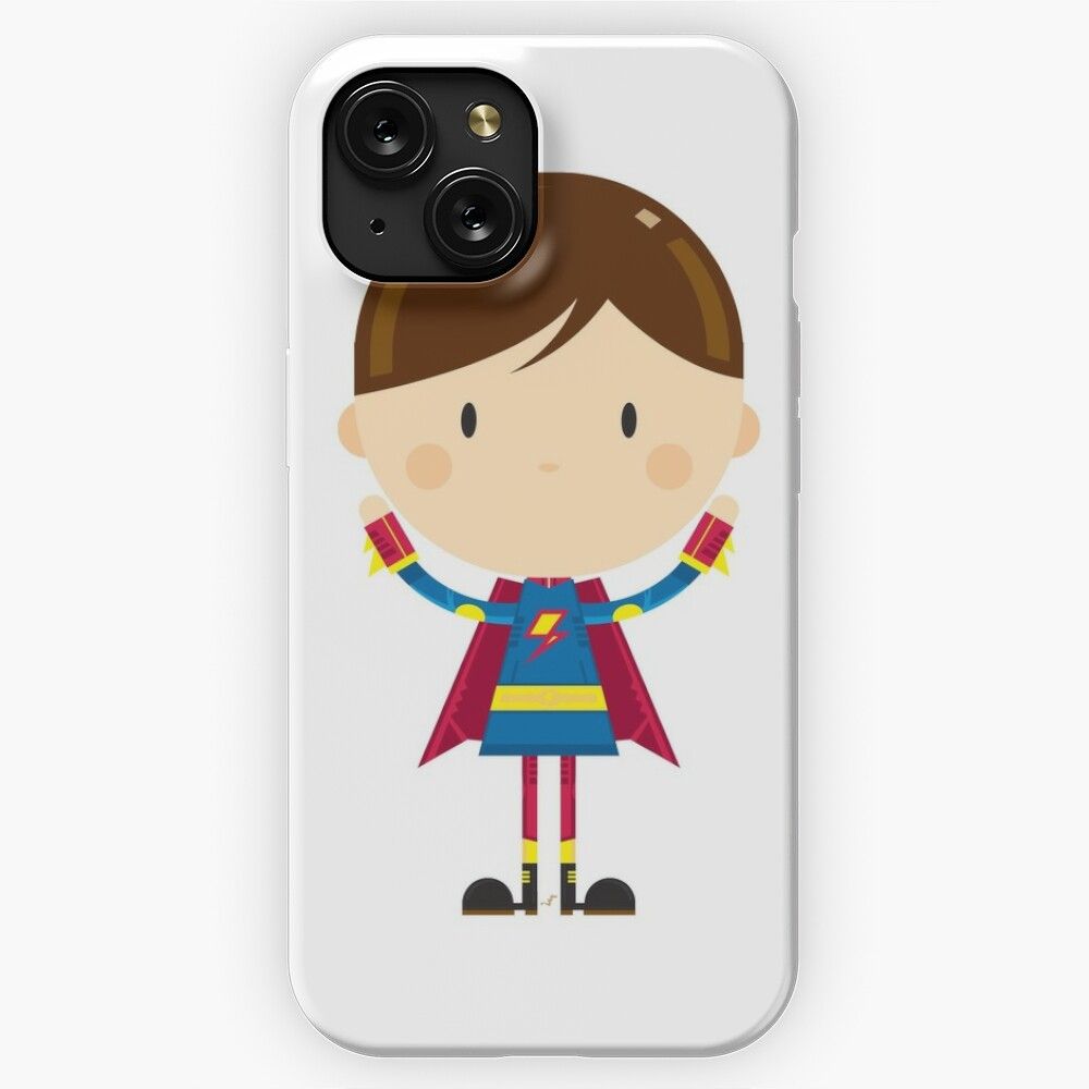 Cute Cartoon Heroic Superhero Character iPhone 15 Slim Phone Case Cover