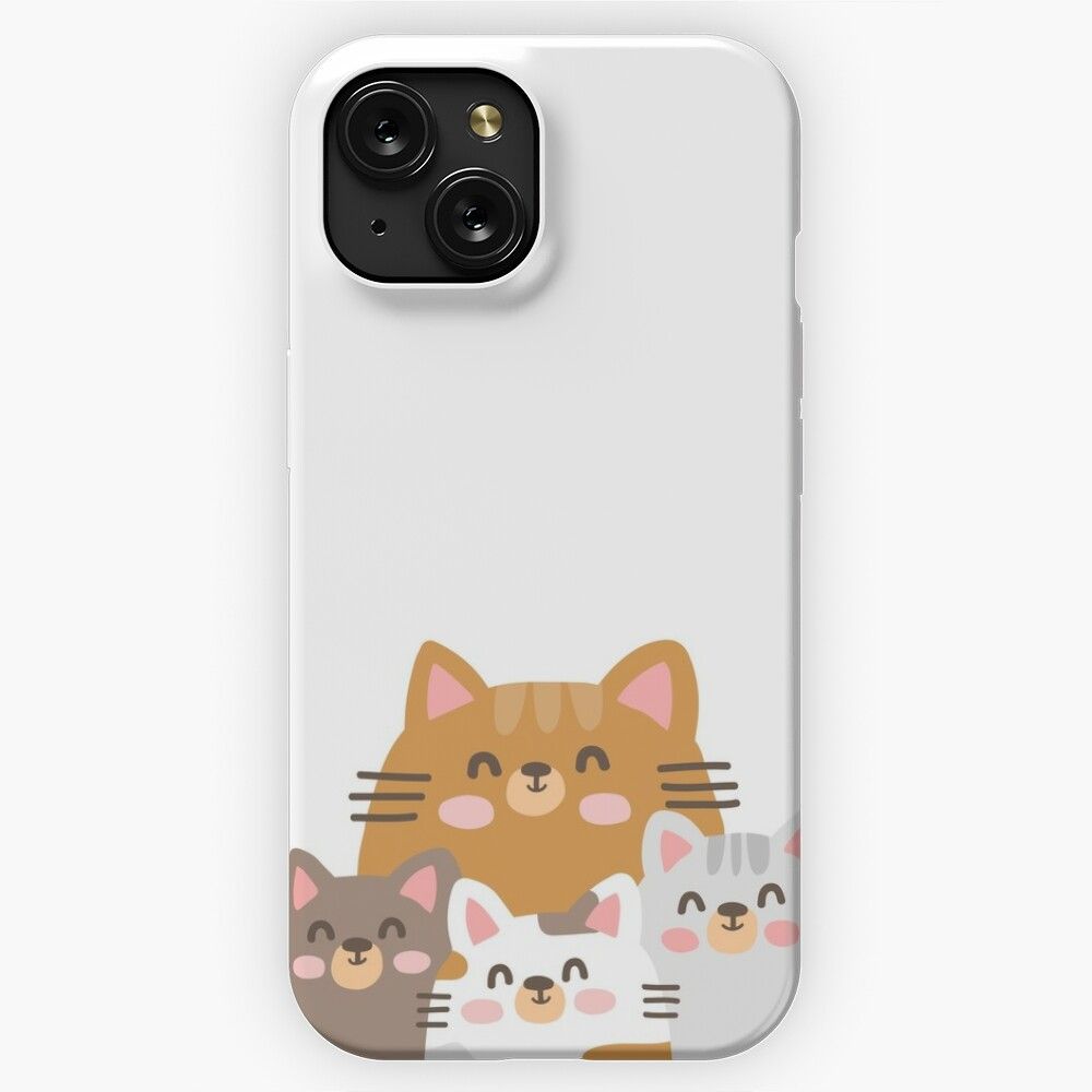 Cute Cate iPhone 15 Slim Phone Case Cover