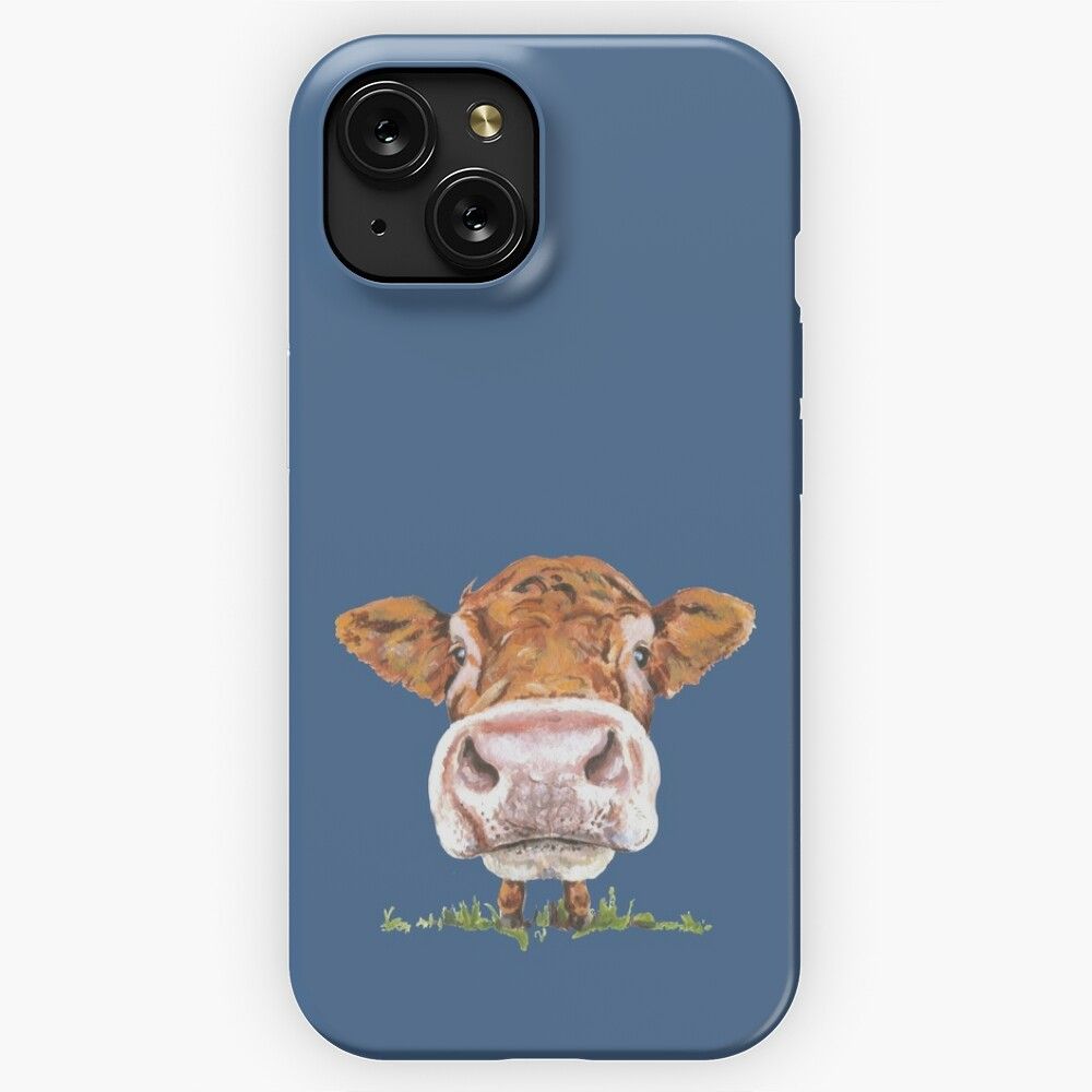 Cute Cow iPhone 15 Slim Phone Case Cover