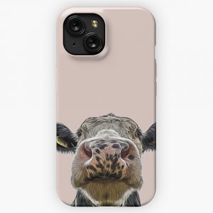 Cute Dairy Cow Close Up iPhone 15 Slim Phone Case Cover