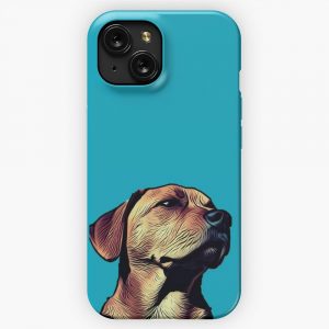 Cute Dog In Comic Style iPhone 15 Slim Phone Case Cover