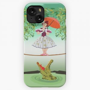 Cute Halloween The Crocodile Girl Deadly Circus iPhone 15 Slim Phone Case Cover