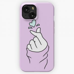 Cute Heart Pastel Purple iPhone 15 Slim Phone Case Cover