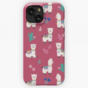 Cute No Prob Llama Pattern Gift iPhone 15 Slim Phone Case Cover