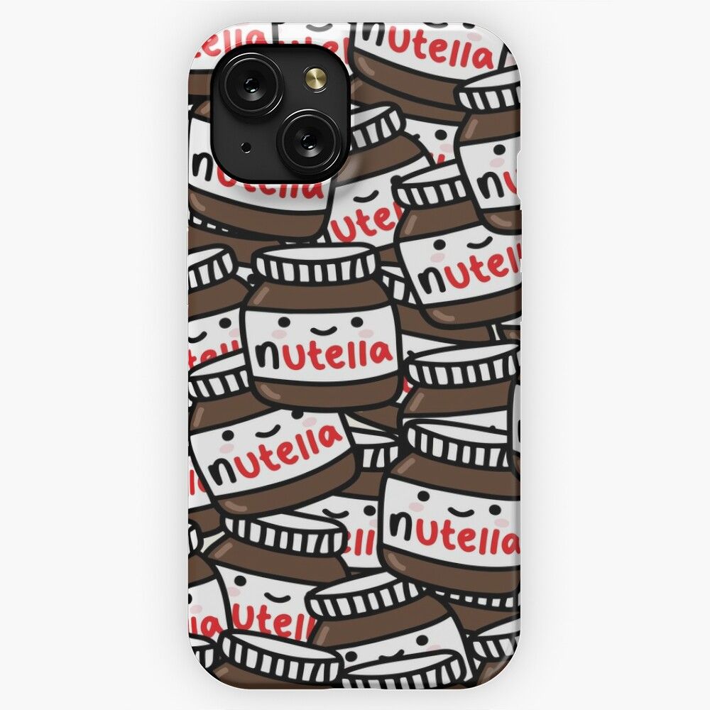 Cute Nutella Pattern iPhone 15 Slim Phone Case Cover
