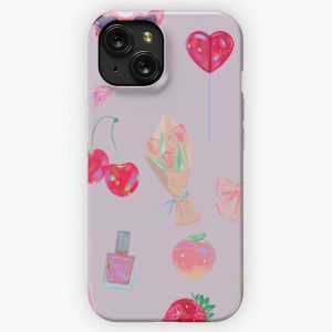 Cute Pastle Pattern iPhone 15 Slim Phone Case Cover