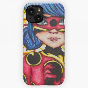 Cute Red Anime Gril iPhone 15 Slim Phone Case Cover