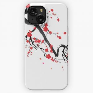 Cute Sakura Tree Mask With Simple Design iPhone 15 Slim Phone Case Cover