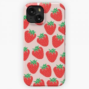 Cute Strawberry iPhone 15 Slim Phone Case Cover