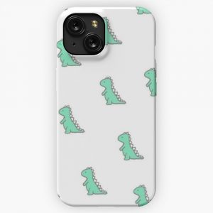 Cute White Dinosaur iPhone 15 Slim Phone Case Cover