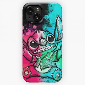 Cuteless Rainbow Stitch Ohana iPhone 15 Slim Phone Case Cover