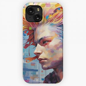 Cyberpunk Subtle Anime Vaporwave Art Retro 80S Japanese Aesthetic 2 iPhone 15 Slim Phone Case Cover