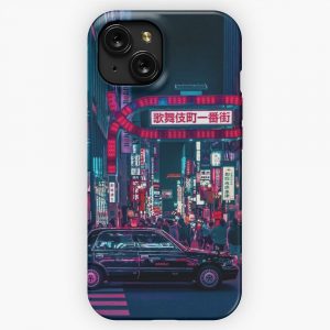 Cyberpunk Tokyo Street iPhone 15 Slim Phone Case Cover