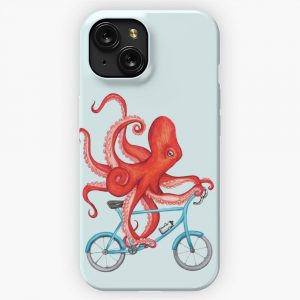 Cycling Octopus iPhone 15 Slim Phone Case Cover