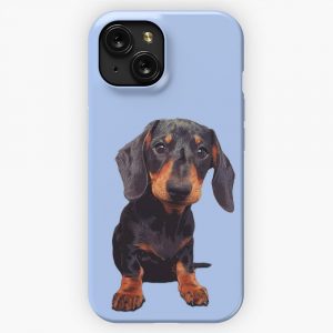Dachshund Black And Tan Puppy iPhone 15 Slim Phone Case Cover