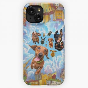 Dachshund Falling Down iPhone 15 Slim Phone Case Cover