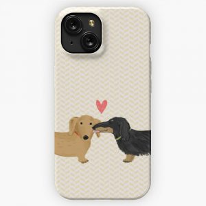 Dachshunds Love iPhone 15 Slim Phone Case Cover