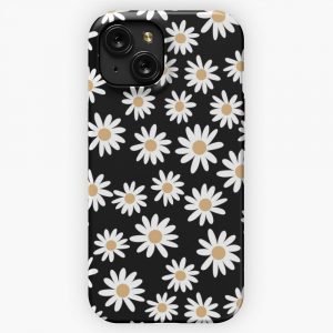 Daisies Daisy Pattern Floral Florals Flower Retro Vintage 70S Camel Brown Rust Earthy Terracotta iPhone 15 Slim Phone Case Cover