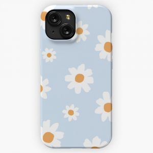 Daisy Baby Blue iPhone 15 Slim Phone Case Cover