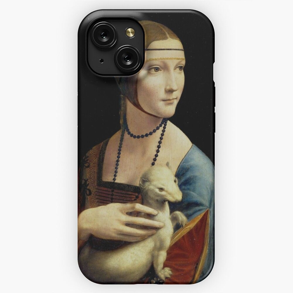 Dama Con Ermellino Lady With An Ermine Leonardo Da Vinci iPhone 15 Slim Phone Case Cover