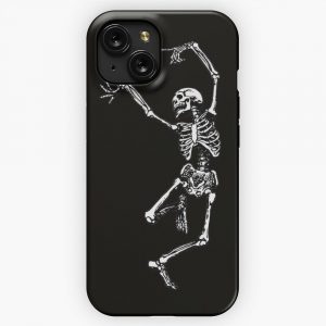 Dancing Skeleton iPhone 15 Slim Phone Case Cover