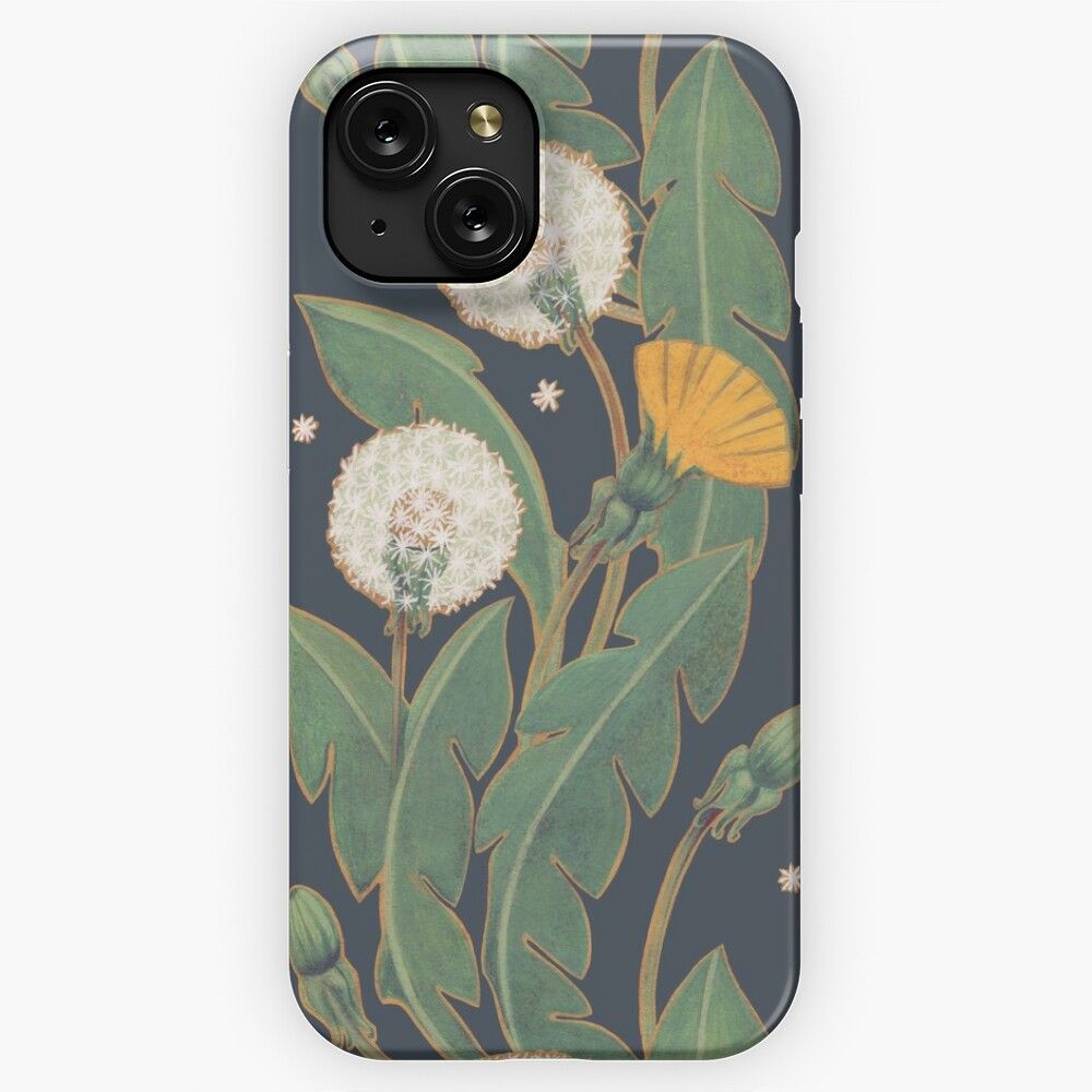 Dandelion Seamless Pattern iPhone 15 Slim Phone Case Cover