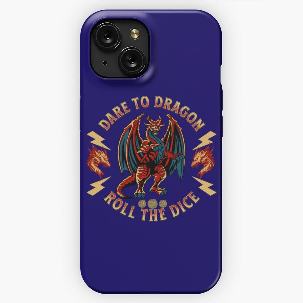 Dare To Dragon Roll The Dice iPhone 15 Slim Phone Case Cover