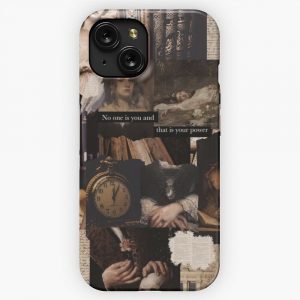 Dark Academia Brown Aesthetic Collage iPhone 15 Slim Phone Case Cover